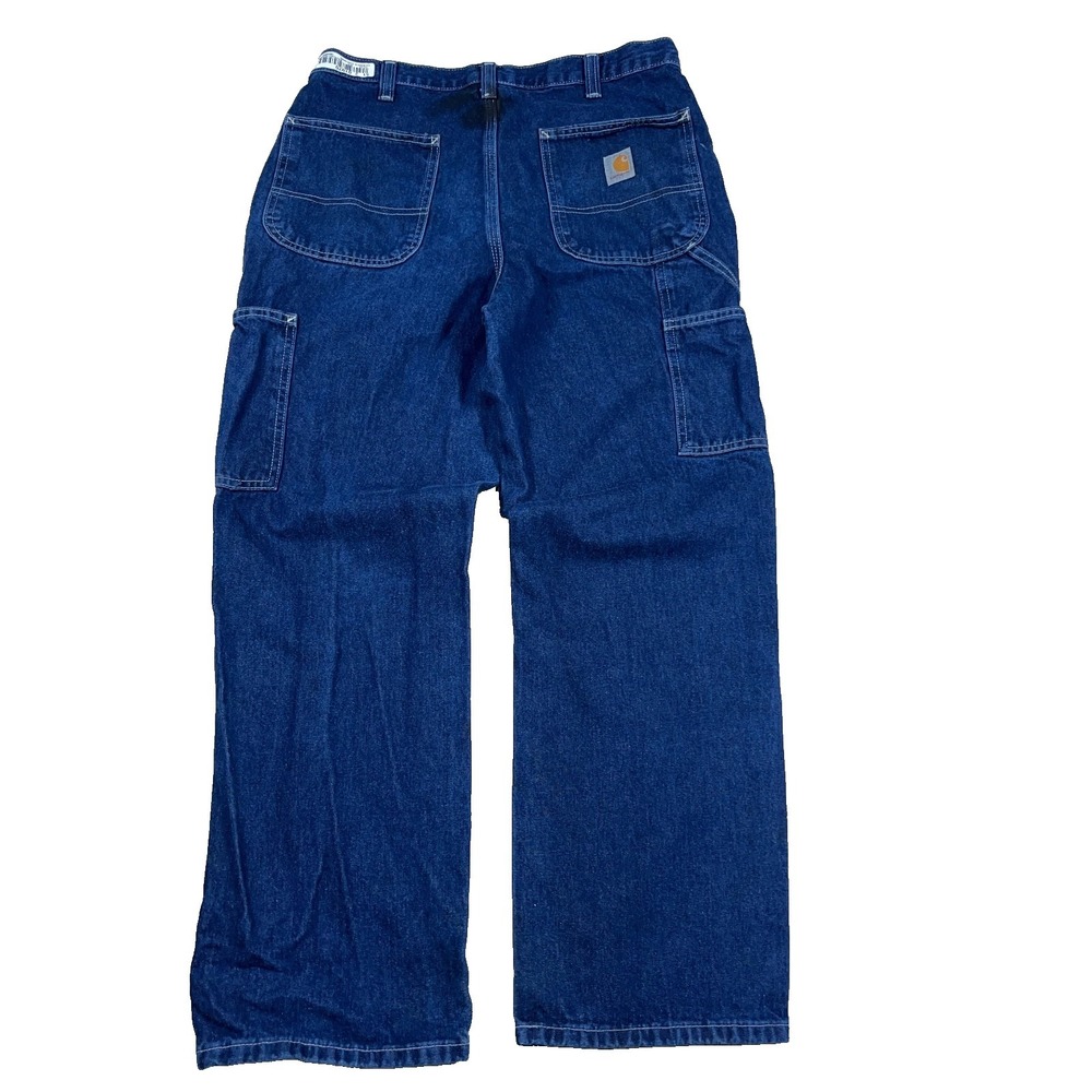 Carhartt Jeans Men 32x30 Carpenter Dungaree Fit Baggy VTG Y2K Distressed Stained